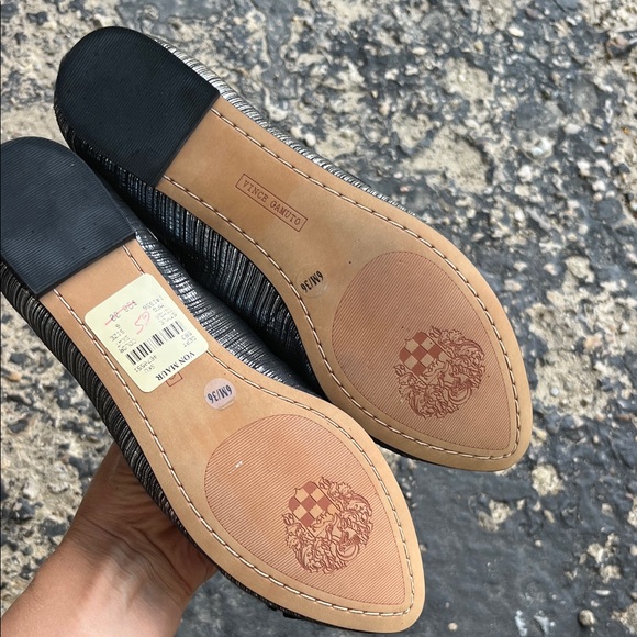 New Vince Camuto leather Women's Flats in Black and Silver - Picture 9 of 14